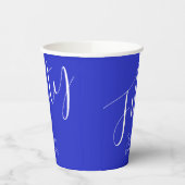 Gewoon modern script Royal Blue 50e verjaardag Papieren Bekers (Links)