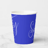 Gewoon modern script Royal Blue 60e verjaardag Papieren Bekers (Links)