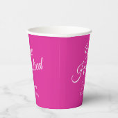 Gewoon modern script roze 100e verjaardag papieren bekers (Rechts)