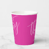 Gewoon modern script Roze 30e verjaardagsfeest Papieren Bekers (Links)