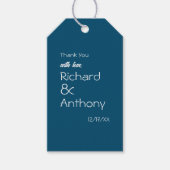 Gewoon modern, trendy bruiloft dank u cadeaulabel (Voorkant)