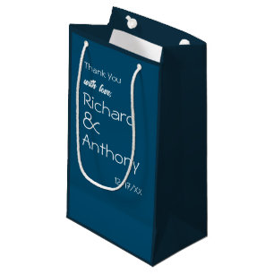 Gewoon modern, trendy bruiloft dank u klein cadeauzakje