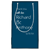 Gewoon modern, trendy bruiloft dank u klein cadeauzakje (Voorkant)