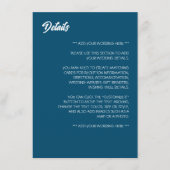 Gewoon modern, trendy bruiloft detail informatiekaartje (Voorkant)