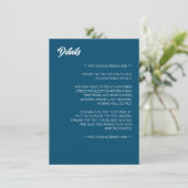 Gewoon modern, trendy bruiloft detail informatiekaartje (Staand voorkant)
