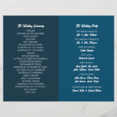 Gewoon modern, trendy huwelijksprogramma (Achterkant)