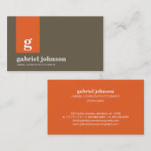 Gewoon modern Visitekaartje - Oranje/bruin (Voorkant / Achterkant)