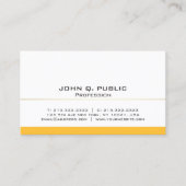 Gewoon modern, wit Gold Basic Visitekaartje (Voorkant)