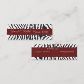 Gewoon Modern Zebra Mini Visitekaartje (Voorkant / Achterkant)