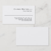 Gewoon modern zwart Visitekaartje met een witte ch (Voorkant / Achterkant)