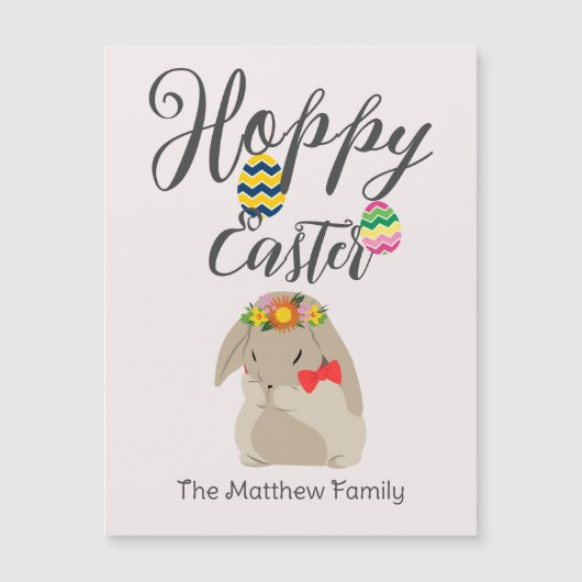 gewoon Moderne esster bunny Happy Easter voor vrie (Voorkant)