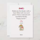 gewoon Moderne esster bunny Happy Easter voor vrie Feestdagenkaart (Achterkant)