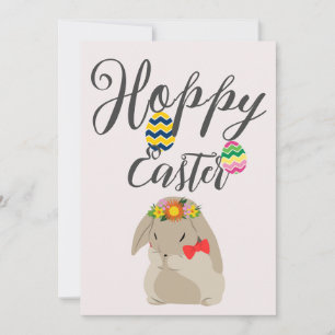 gewoon Moderne esster bunny Happy Easter voor vrie Feestdagenkaart