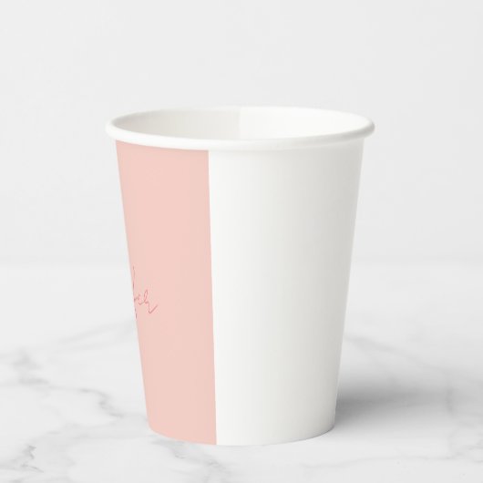 Gewoon moderne Jouw naam voor handschrift Papieren Bekers (Links)