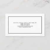 Gewoon moderne, minimalistische professional visitekaartje (Achterkant)