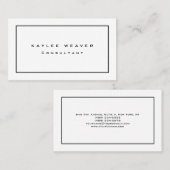 Gewoon moderne, minimalistische professional visitekaartje (Voorkant / Achterkant)