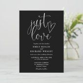 Gewoon moderne QR-code zwart-wit bruiloft liefde Kaart (Staand voorkant)