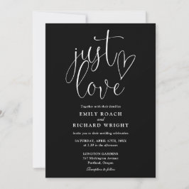 Gewoon moderne QR-code zwart-wit bruiloft liefde Kaart