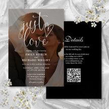 Gewoon moderne script QR-code foto bruiloft
