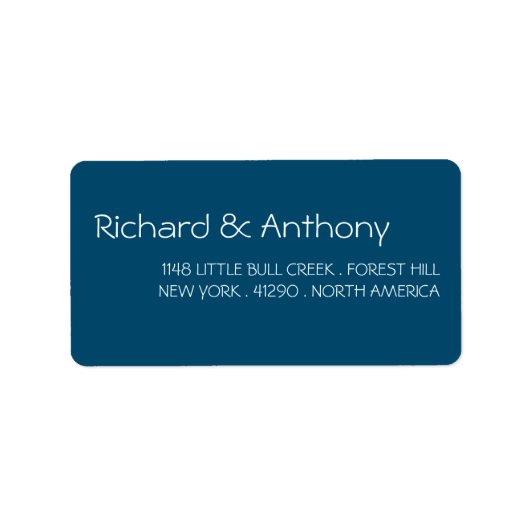 Gewoon moderne, trendy bruiloft etiket (Voorkant)