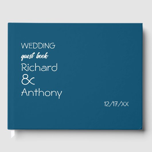 Gewoon moderne, trendy bruiloft gastenboek (Voorkant)