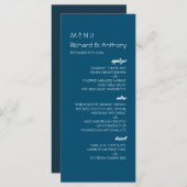 Gewoon moderne, trendy bruiloft menu (Voorkant / Achterkant)