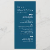 Gewoon moderne, trendy bruiloft menu (Voorkant)