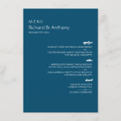 Gewoon moderne, trendy bruiloft menu (Voorkant)