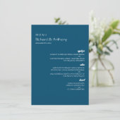 Gewoon moderne, trendy bruiloft menu (Staand voorkant)