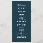 Gewoon moderne, trendy bruiloft programmakaart (Achterkant)