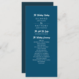 Gewoon moderne, trendy bruiloft programmakaart