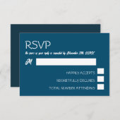 Gewoon moderne, trendy bruiloft RSVP kaartje (Voorkant / Achterkant)
