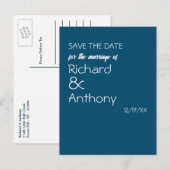 Gewoon moderne, trendy bruiloft Save the Date Aankondigingskaart (Voorkant / Achterkant)