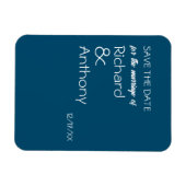 Gewoon moderne, trendy bruiloft Save the Date Magneet (Horizontaal)