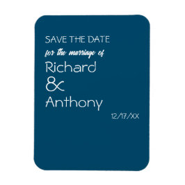 Gewoon moderne, trendy bruiloft Save the Date Magneet