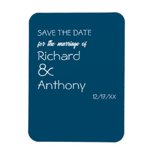 Gewoon moderne, trendy bruiloft Save the Date Magneet