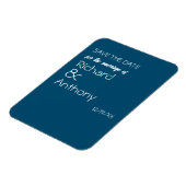 Gewoon moderne, trendy bruiloft Save the Date Magneet (Linkerzijde)