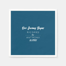 Gewoon moderne, trendy bruiloft servet