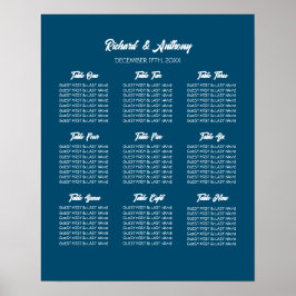 Gewoon moderne, trendy bruiloft zitgrafiek poster