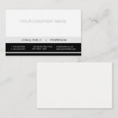 Gewoon moderne, zwarte, witte, grijze matte visitekaartje (Voorkant / Achterkant)