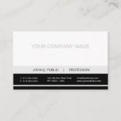 Gewoon moderne, zwarte, witte, grijze matte visitekaartje (Voorkant)