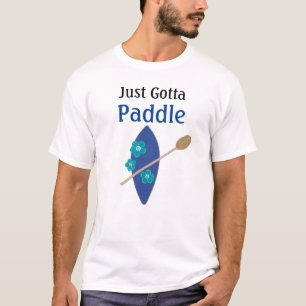 Gewoon moeten peddelen Slogan T-shirt