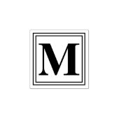 Gewoon Monogram Initiaal Rubberstempel (Afrduk)