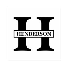 Gewoon monogram naam rubberstempel