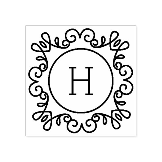 Gewoon  Monogram Rubberstempel (Afrduk)