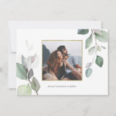 Gewoon mooi botanisch groen sparen de datum save the date (Achterkant)