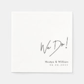 Gewoon mooi: met de hand geschreven 'we doen' brui servet (Voorkant)