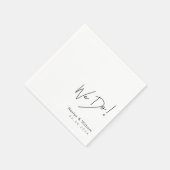 Gewoon mooi: met de hand geschreven 'we doen' brui servet (Hoek)