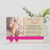 Gewoon mooie baby meisje geboorte aankondiging (Staand voorkant)