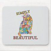 Gewoon mooie, kleurrijke katteliefde muismat (Voorkant)